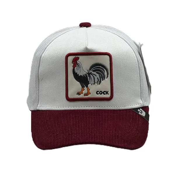 Cock Blanca Visera Roja