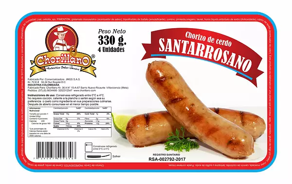 Chorizo Santarosano Chorillano 330g X 4 Und