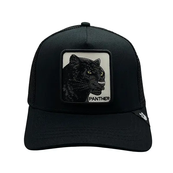 Panther Negra Parche Blanco