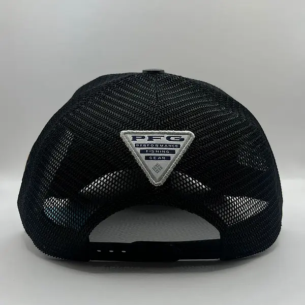 Gorra Columbia Negra Letras Naranja