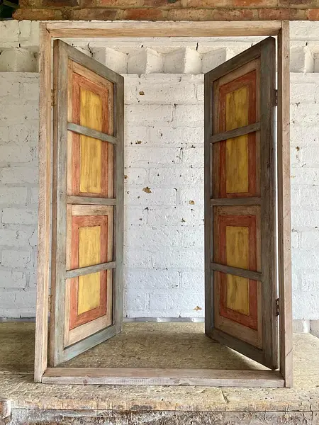 Ventana Y Contraventana De 2 Hojas - Colombia 1930