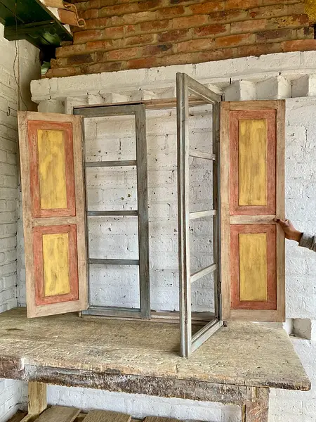 Ventana Y Contraventana De 2 Hojas - Colombia 1930