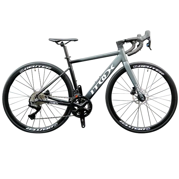 Bicicleta Ruta Gris En Aluminio Quetzal Grupo Ltwoo 2x11