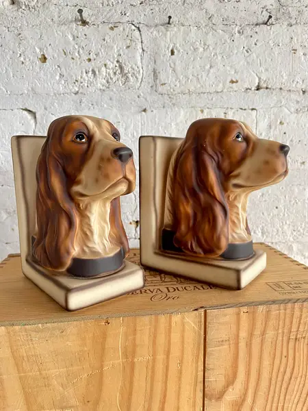 Tranca Libros Cabeza Perro Cocker Spaniel - Japón 1950