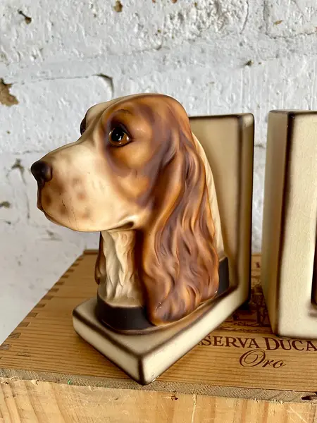 Tranca Libros Cabeza Perro Cocker Spaniel - Japón 1950