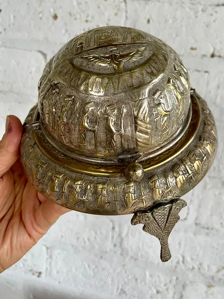 Servidor De Caviar En Plata Persa - Irán 1920