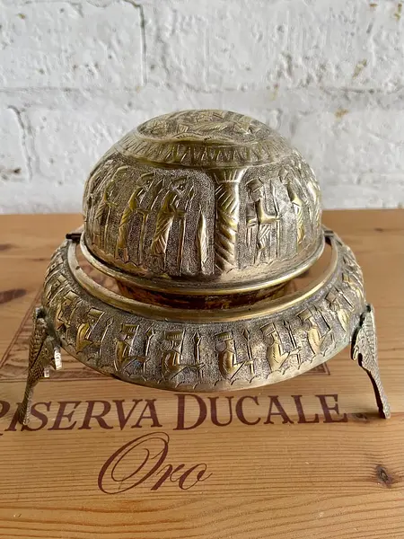 Servidor De Caviar En Plata Persa - Irán 1920