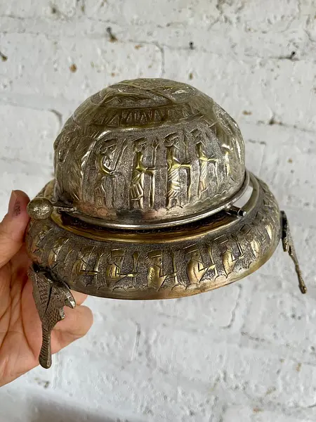 Servidor De Caviar En Plata Persa - Irán 1920