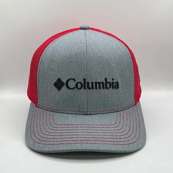 Gorra Columbia Gris Malla Roja