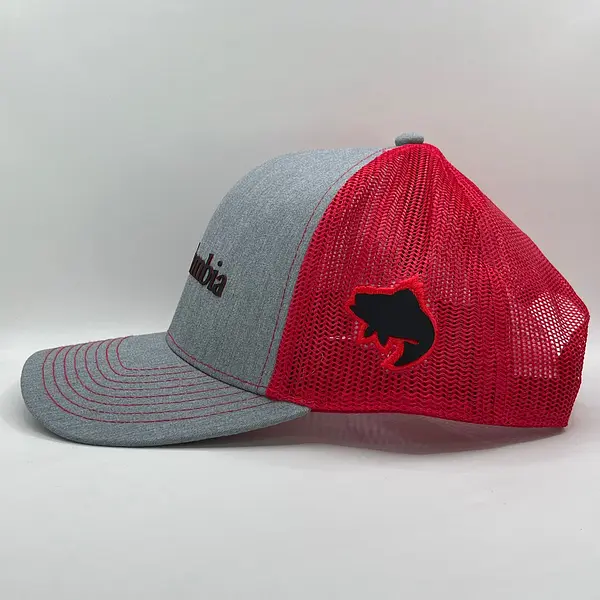 Gorra Columbia Gris Malla Roja