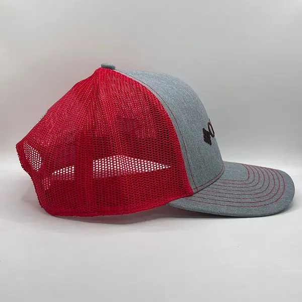 Gorra Columbia Gris Malla Roja