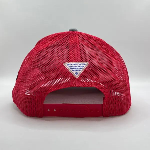 Gorra Columbia Gris Malla Roja