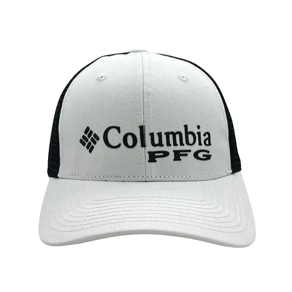 Gorra Columbia Blanca Malla Negra