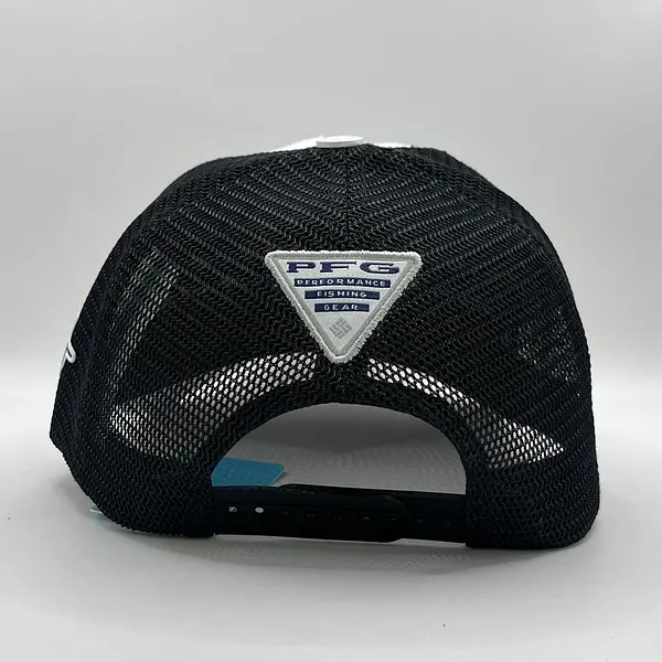 Gorra Columbia Blanca Malla Negra
