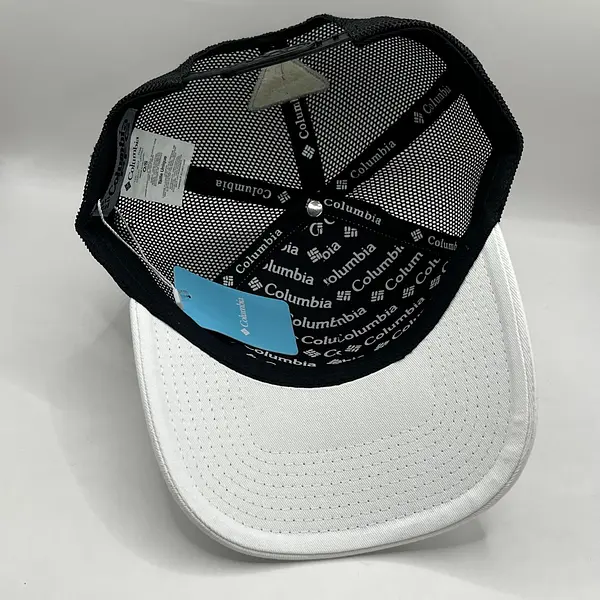 Gorra Columbia Blanca Malla Negra