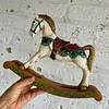 Caballo Balancín Tallado En Madera