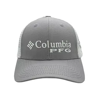 Gorra Columbia Gris Claro Letra Blanca