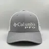 Gorra Columbia Gris Claro Letra Blanca