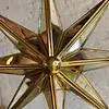 Estrella De 8 Puntas Dorada Con Espejos