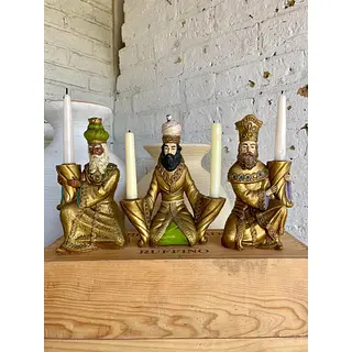 Candelabros Reyes Magos 4 Luces Kurt Adler - Usa 1980