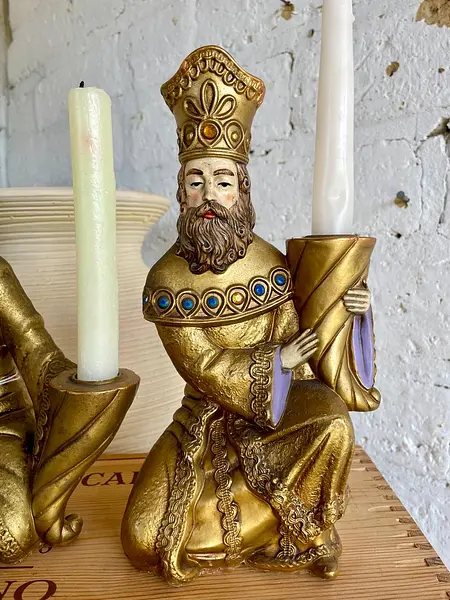 Candelabros Reyes Magos 4 Luces Kurt Adler - Usa 1980