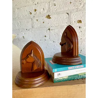 Tranca Libros X 2 Cabeza De Caballo Blecher - U.S.A. 1950