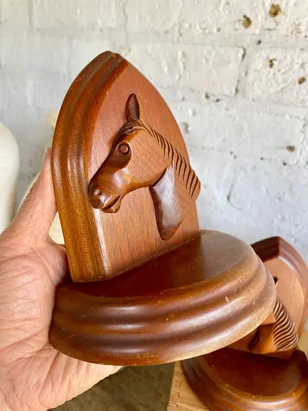 Tranca Libros X 2 Cabeza De Caballo Blecher - U.S.A. 1950