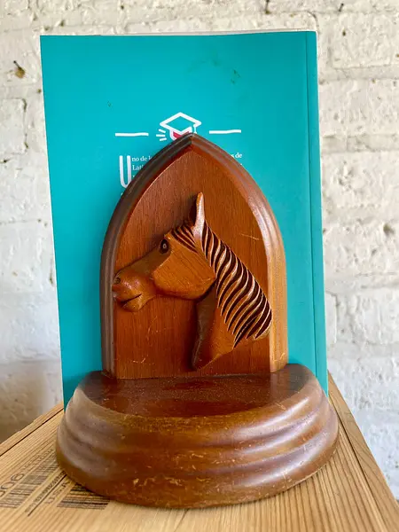 Tranca Libros X 2 Cabeza De Caballo Blecher - U.S.A. 1950