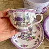 Taza Y Plato De Té Con Motivo De Lavanda