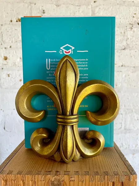 Tranca Libros Flor De Lis X 2