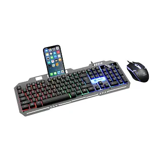 Combo Teclado Y Mouse Gamer Metal T25 Con Soporte