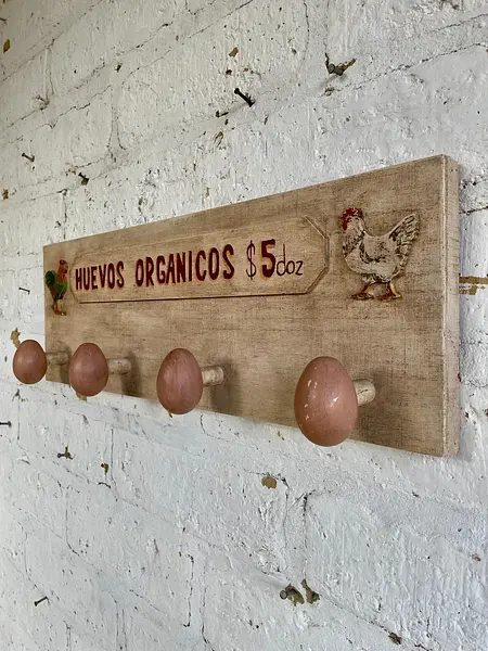 Perchero De Pared Con Ganchos En Forma De Huevo
