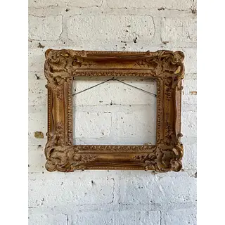 Marco Antiguo De Madera Dorada