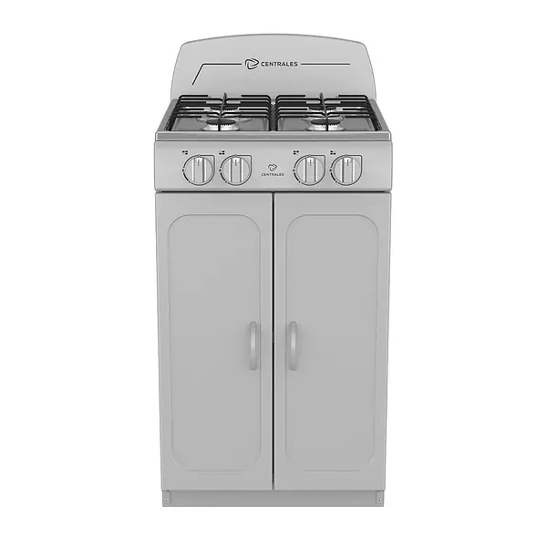 Estufa Con Gabinete Centrales 52 Cm Inox