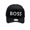 Gorra Negra Boss Bordado En Blanco