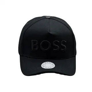 Gorra Negra Boss Bordado En Negro