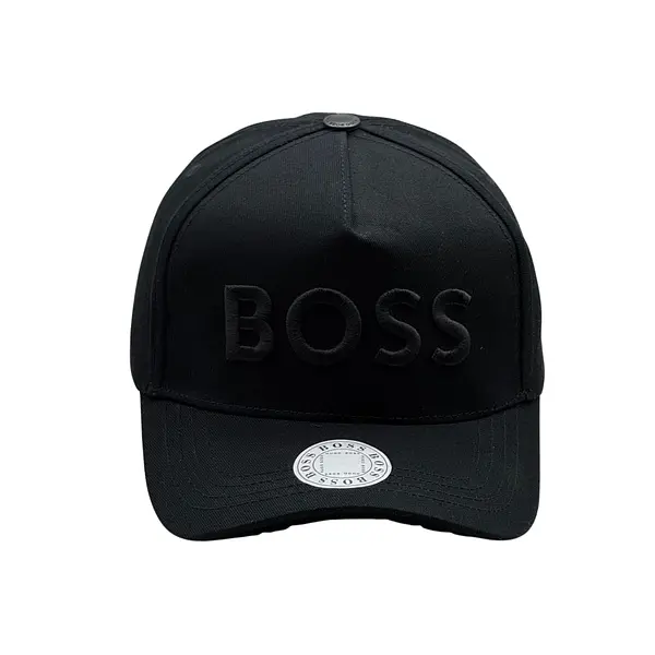 Gorra Negra Boss Bordado En Negro
