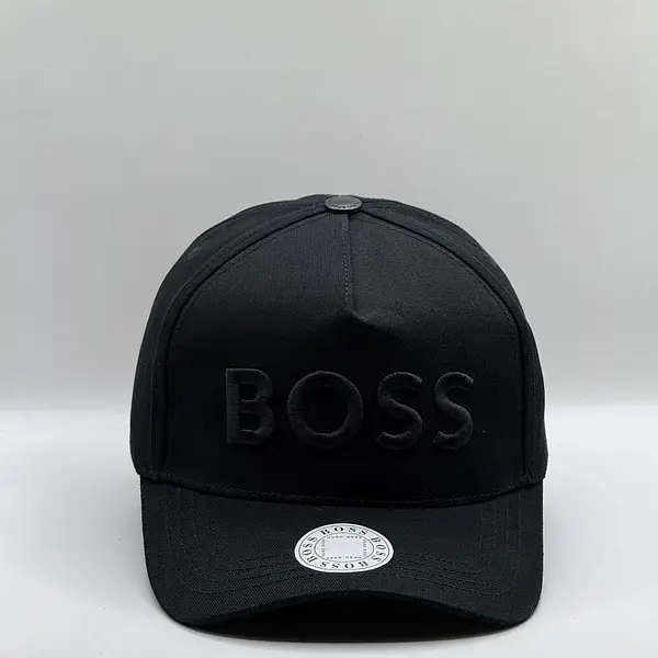Gorra Negra Boss Bordado En Negro