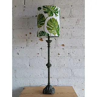 Lámpara De Mesa Tropical Con Caperuza Tubular