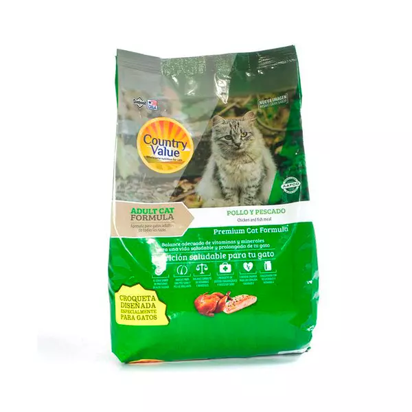 Purina para Gatos Country Value Formula Premium Adultos Pollo y Pescado