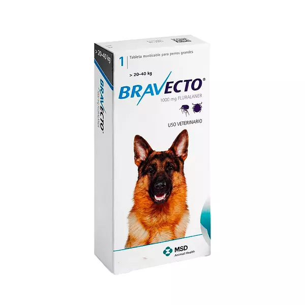 Medicamento Bravecto Tableta Masticable Fluralaner para Perros Grandes