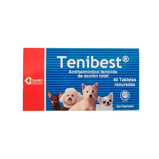 Medicamento para Mascotas Tenibest Antihelmintico Tenicida Accion Total