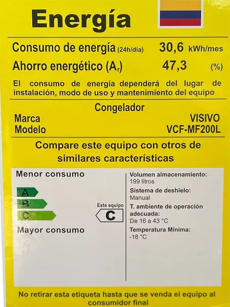 Congelador Visivo Vcf-Mf200l Blanco 6906