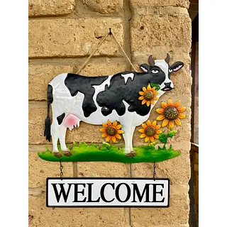 Letrero Welcome Vaca Para Colgar