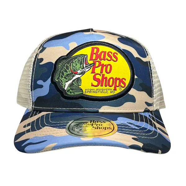 Bass Camuflado Azul Parche Amarillo