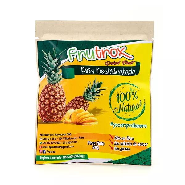 Piña Deshidratada Frutrox 20gr