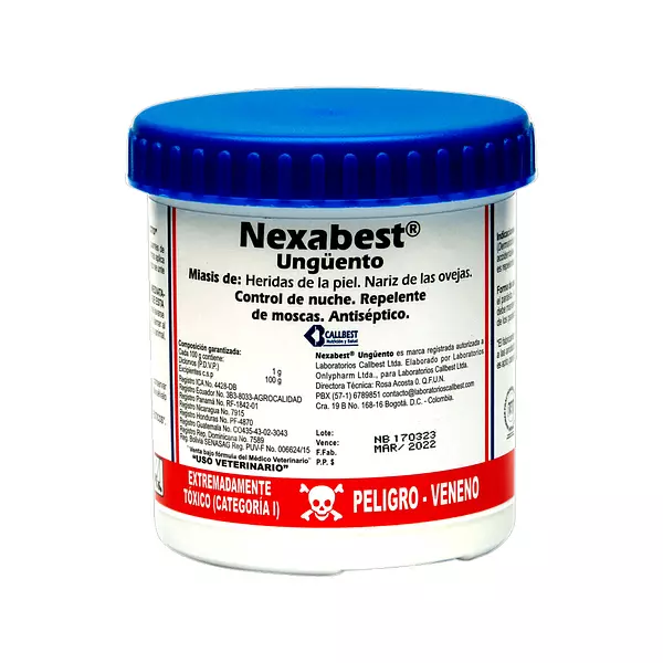 Nexabest Unguento Repelente de Moscas, Antiseptico, Miasis de Heridas