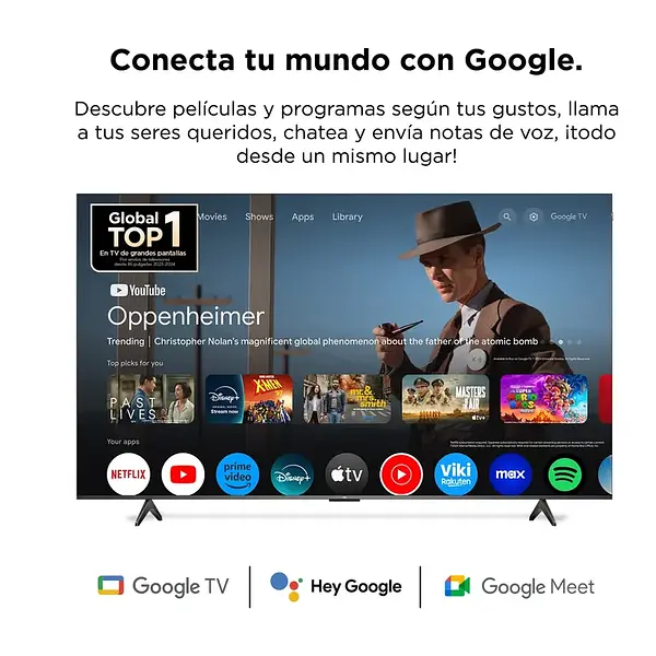 Tv Tcl 43 Pulgadas 43p7k Qled 4k-Uhd Smart Tv 8441