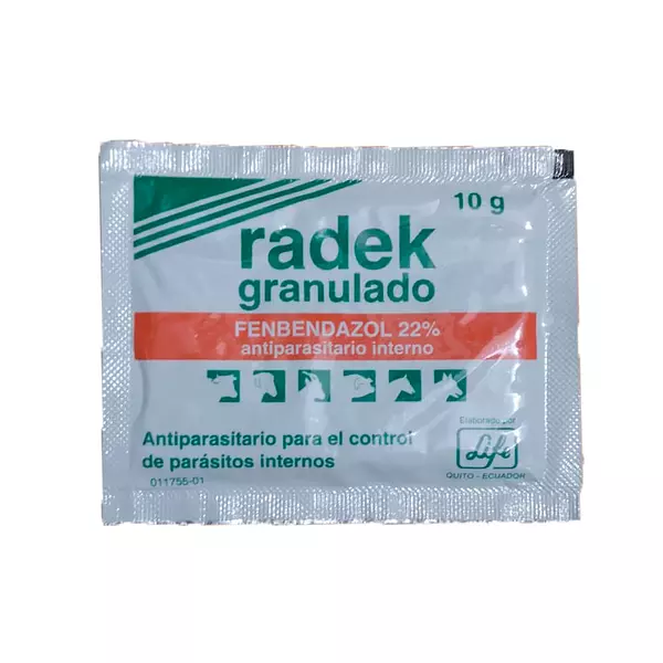 Medicamento Radek Fenbendazol 22% Granulado Antiparásito Interno