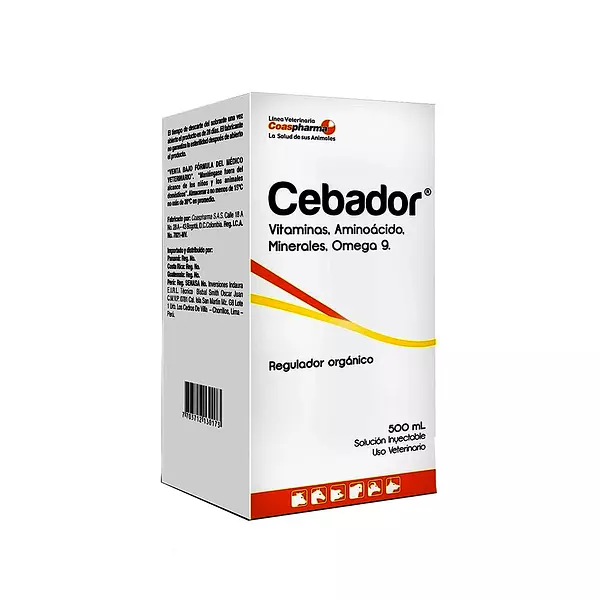 Cebador Regulador Orgánico Formula Inyectable Vitaminas, Aminoácidos